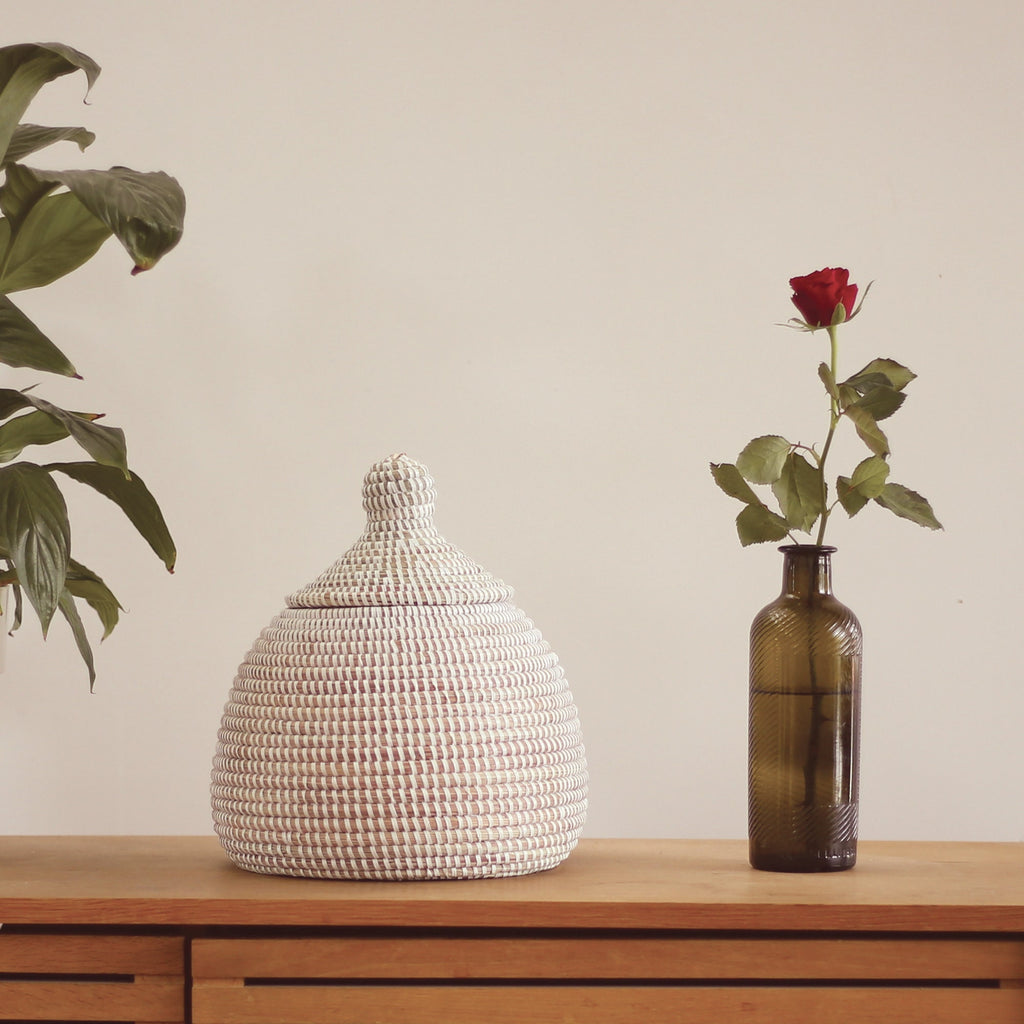 African Basket White BOOP Small