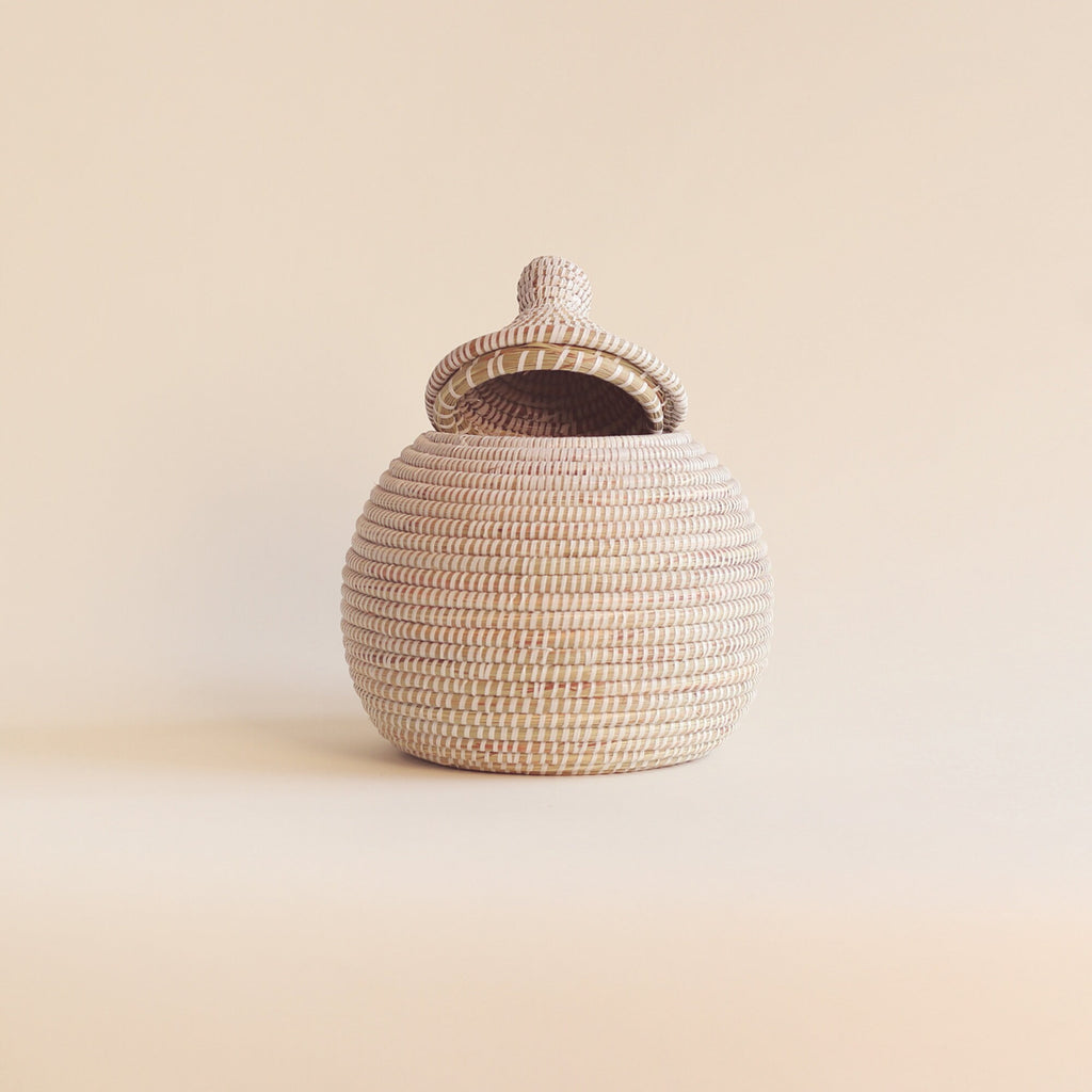 African Basket White BOOP Small