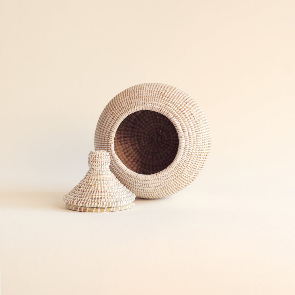 African Basket White BOOP Small