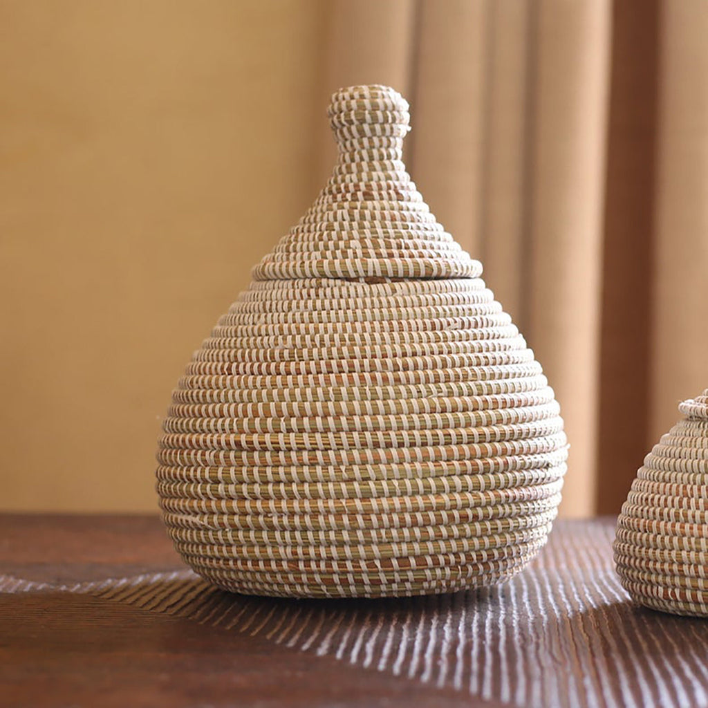 African Basket White BOOP Small