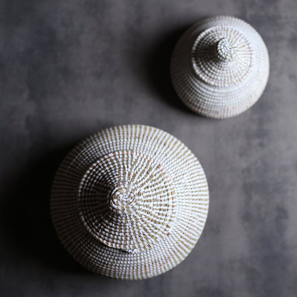 African Basket White BOOP Small