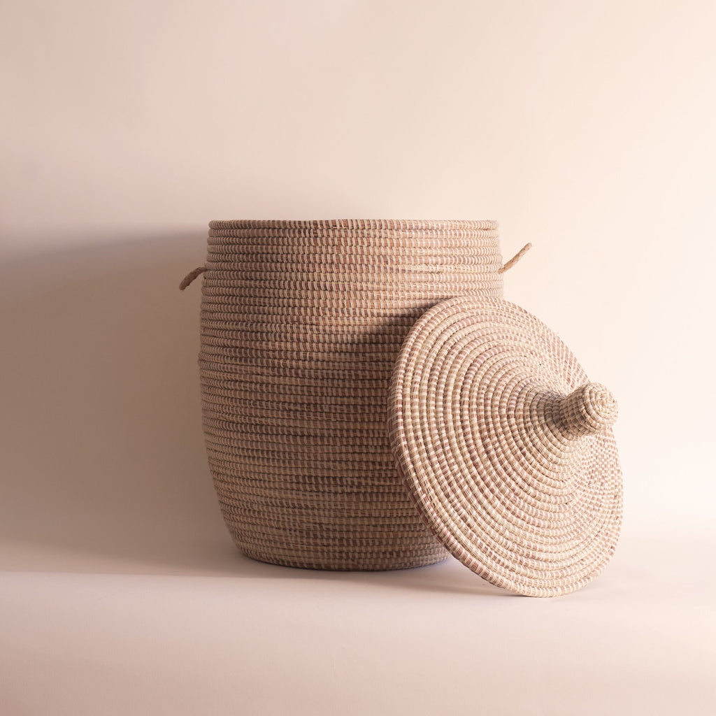 African Basket Beige EGG Medium H 60 cm