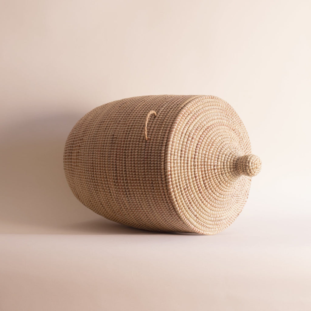 African Basket Beige EGG Medium H 60 cm