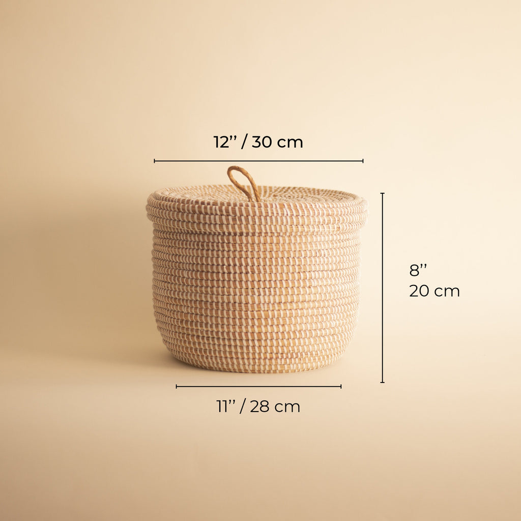 UE African Basket White Flat Lid H20