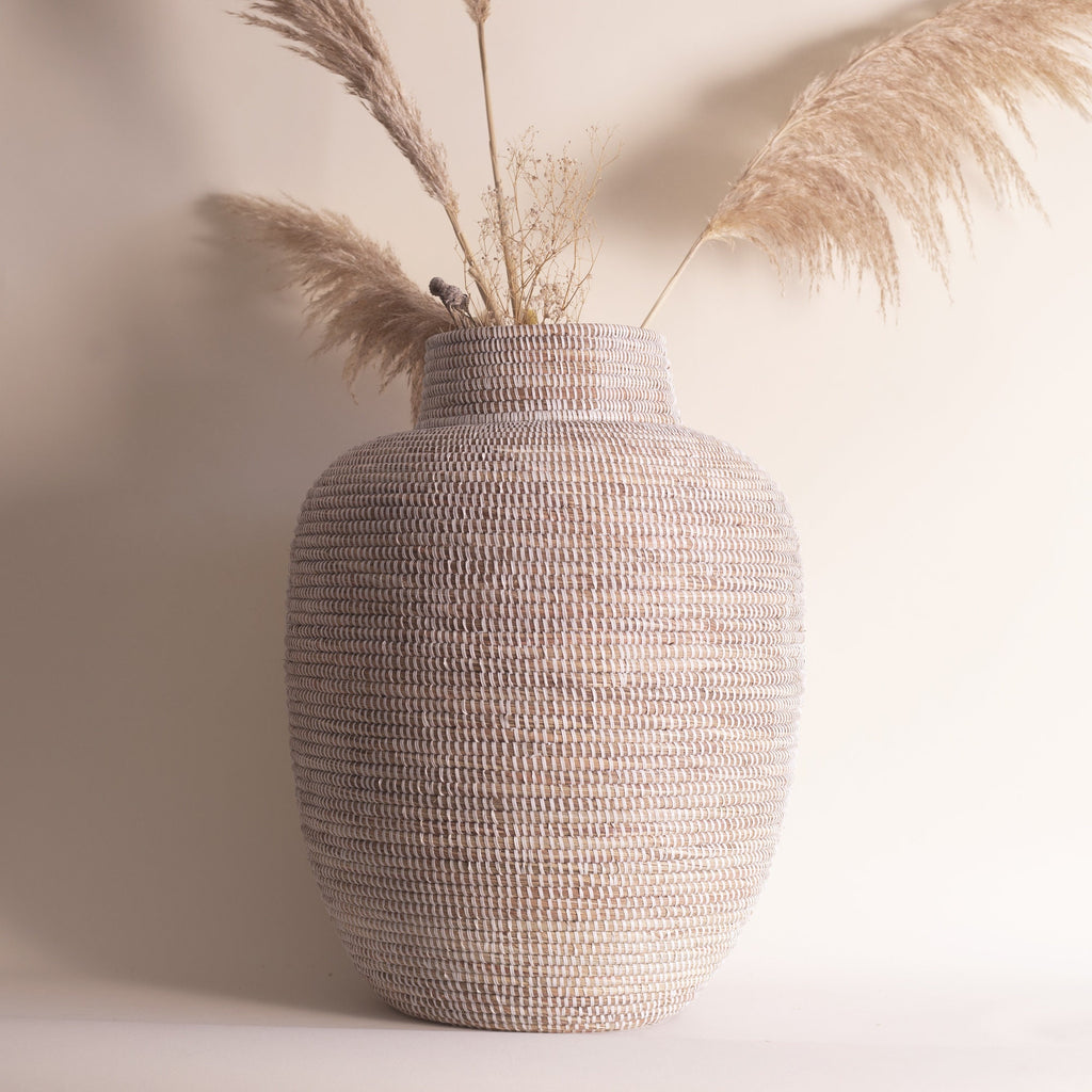 African Basket Jar Flower Pot LARGE