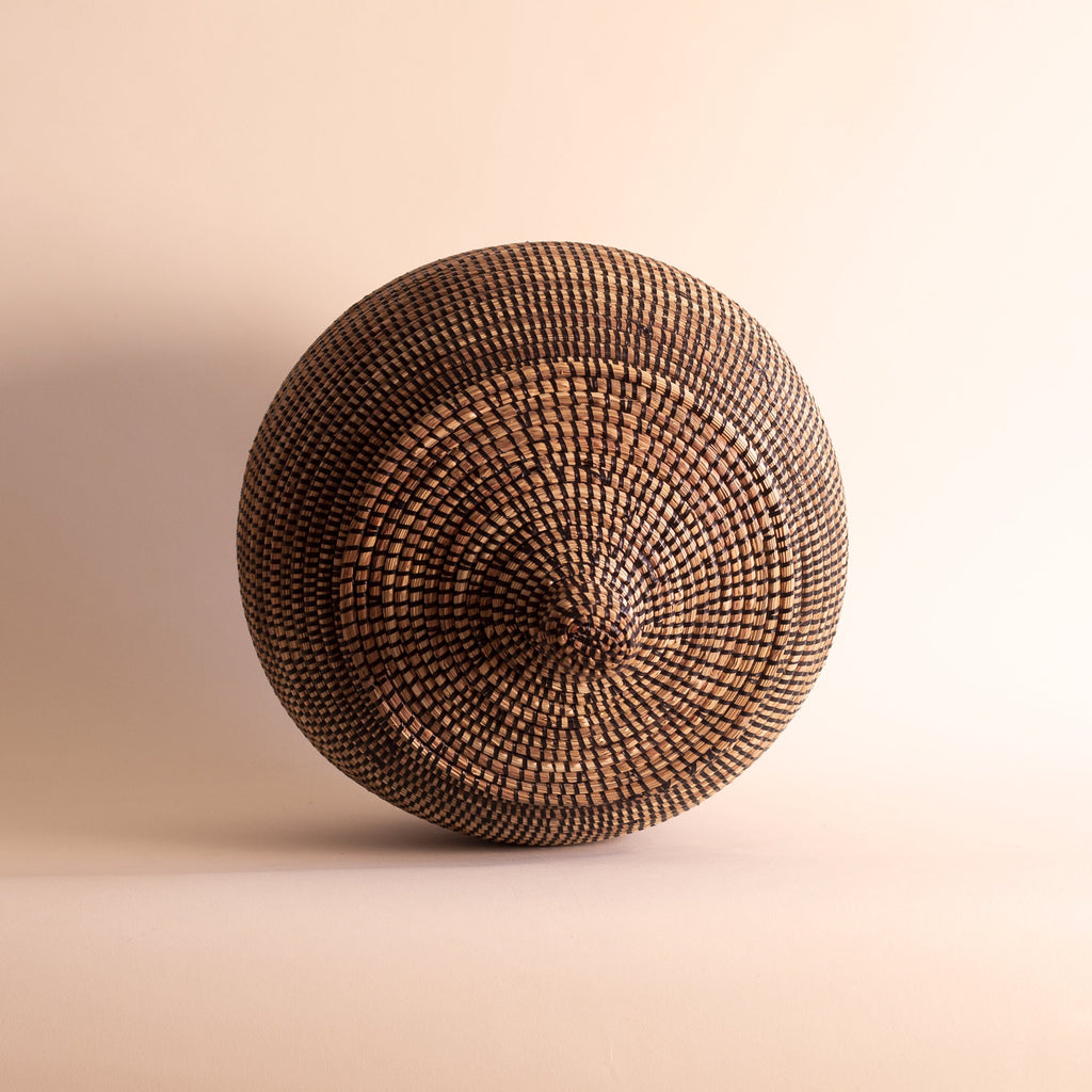 African Basket Black Round BOOP Medium ok